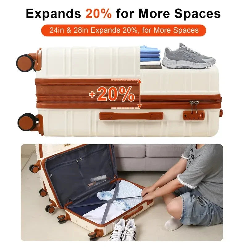 4 Piece Expandable Hardshell Luggage Set