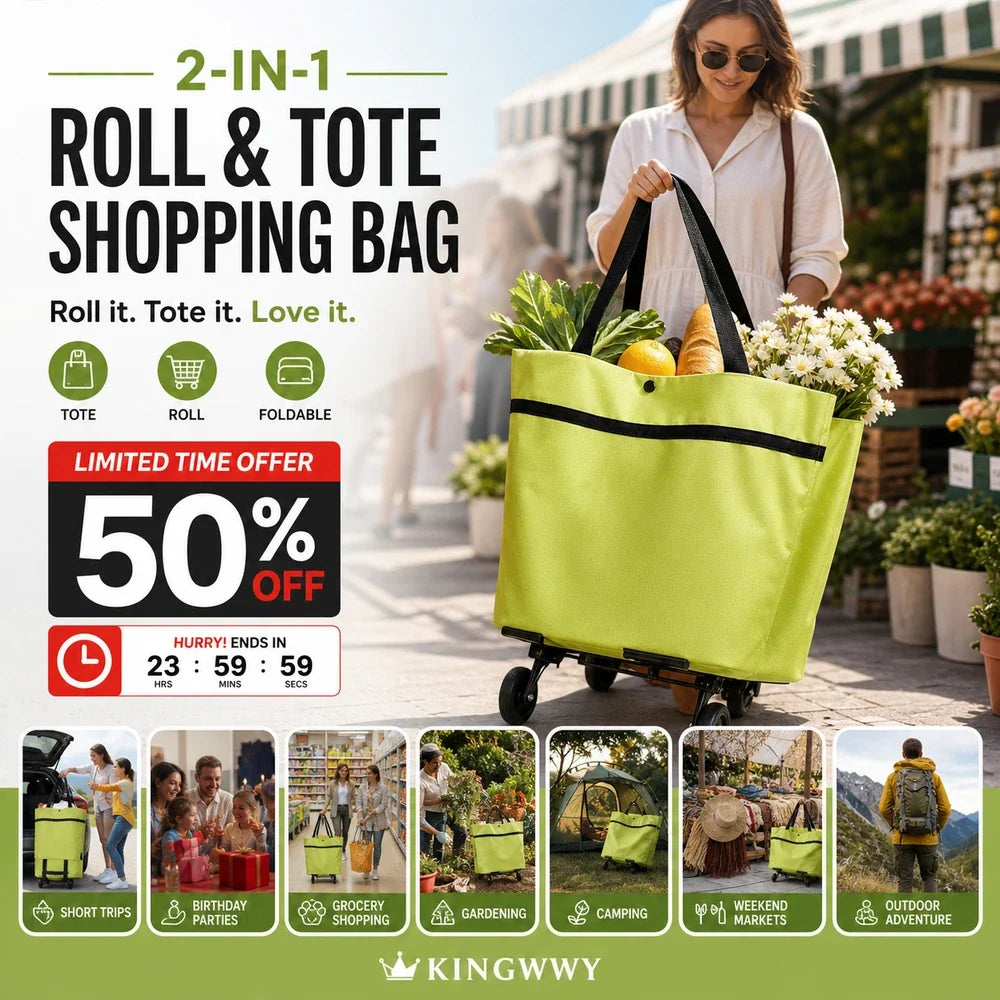 Foldable Rolling Shopping Cart