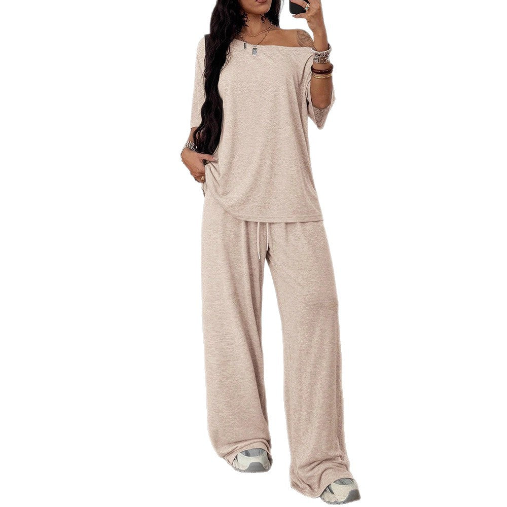Off-Shoulder Luxe Loungewear Set
