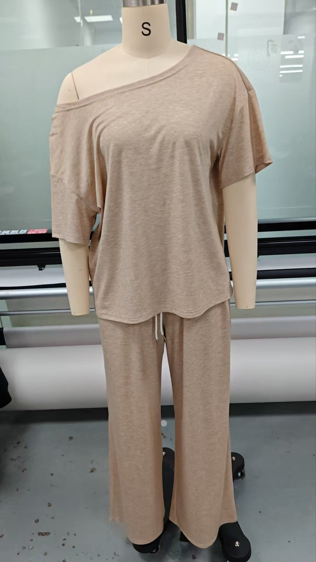 Off-Shoulder Luxe Loungewear Set