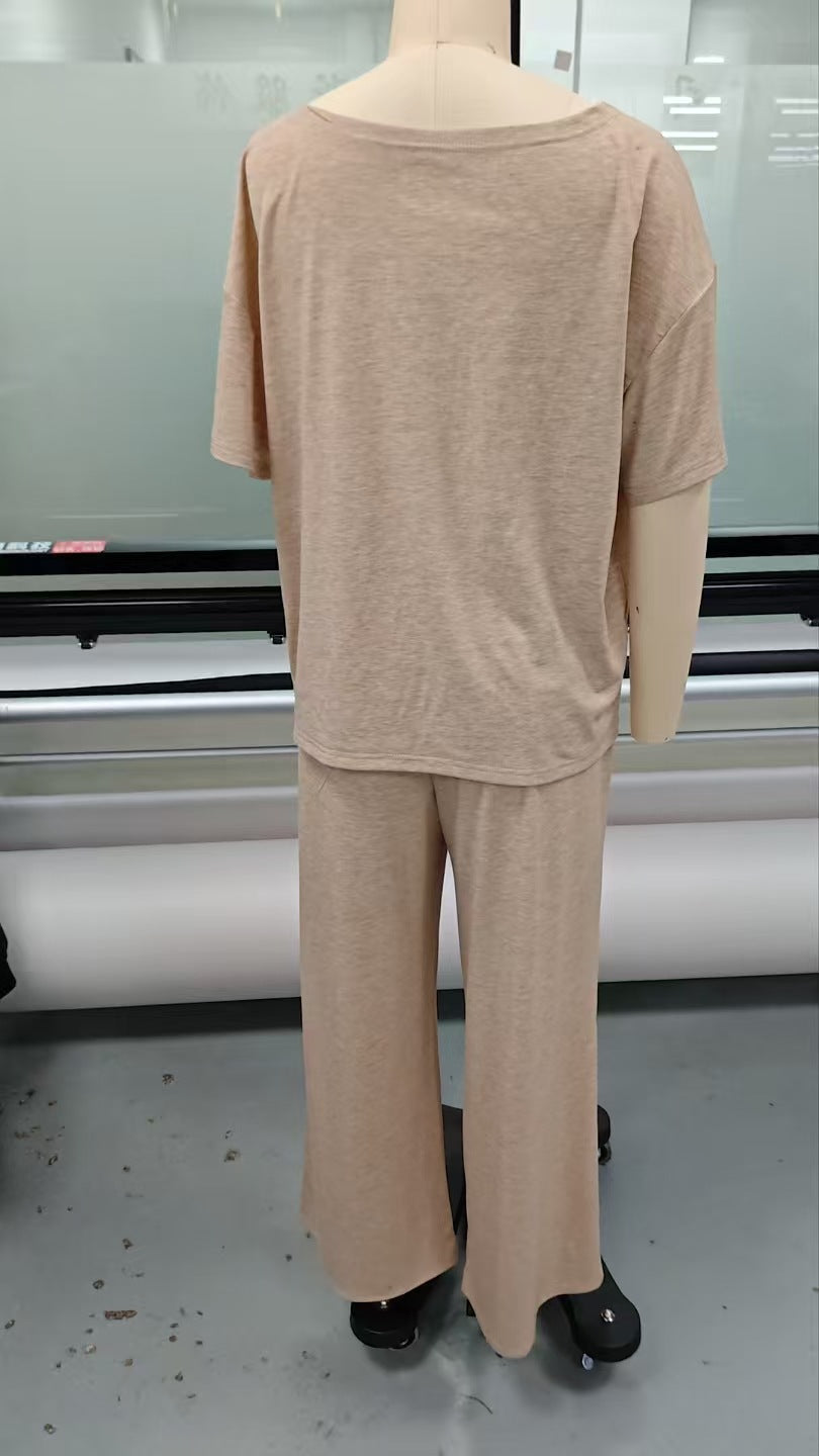Off-Shoulder Luxe Loungewear Set